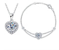 Radiant Heart Moissanite Halo Set