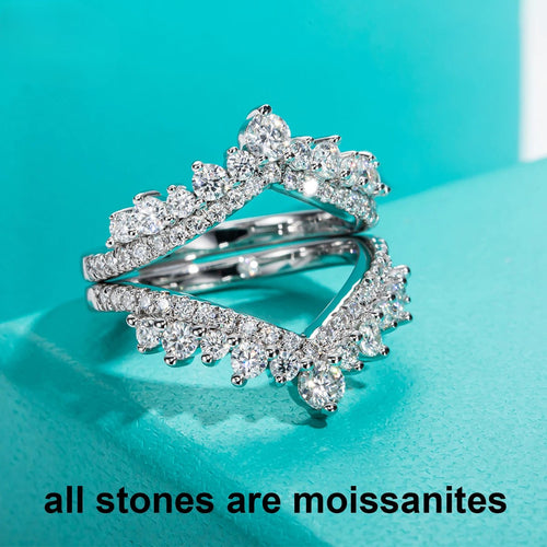 Aurora Vow Moissanite Chevron Ring