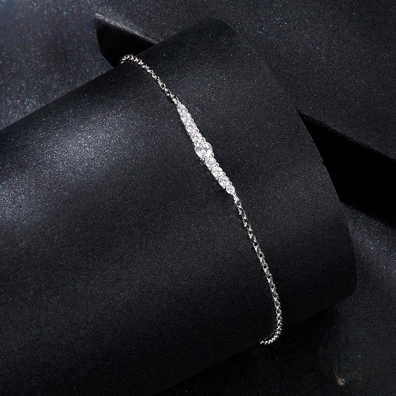 Moissanite Bar Bracelet