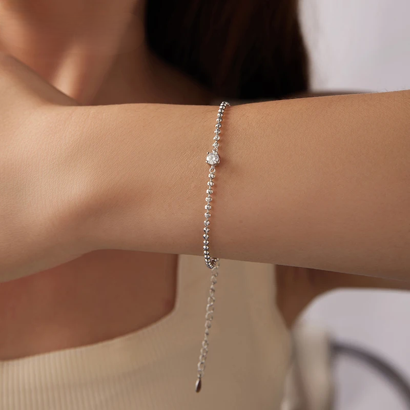 Moissanite Solitaire Tennis Bracelet