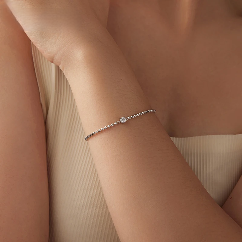 Moissanite Solitaire Tennis Bracelet