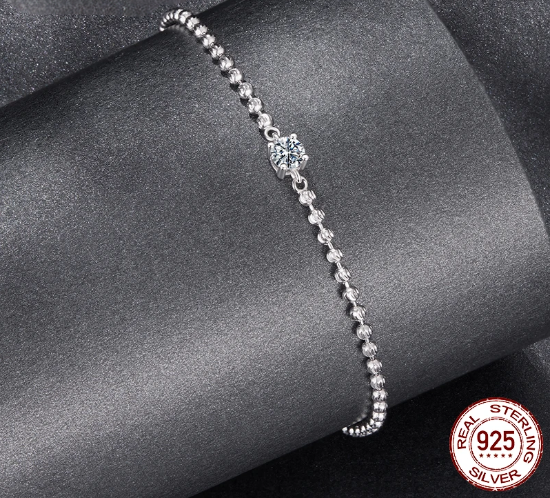 Moissanite Solitaire Tennis Bracelet