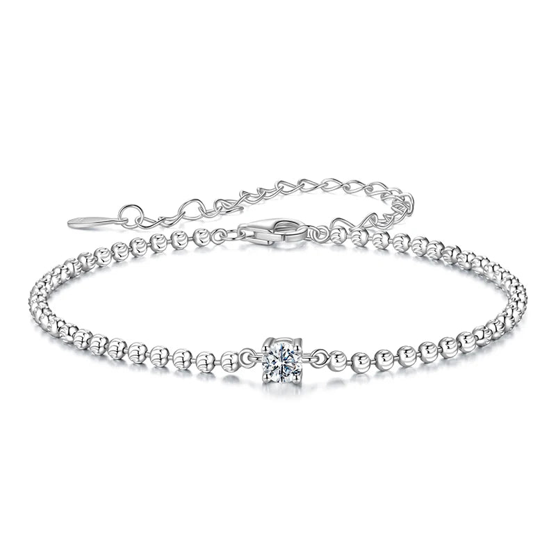 Moissanite Solitaire Tennis Bracelet