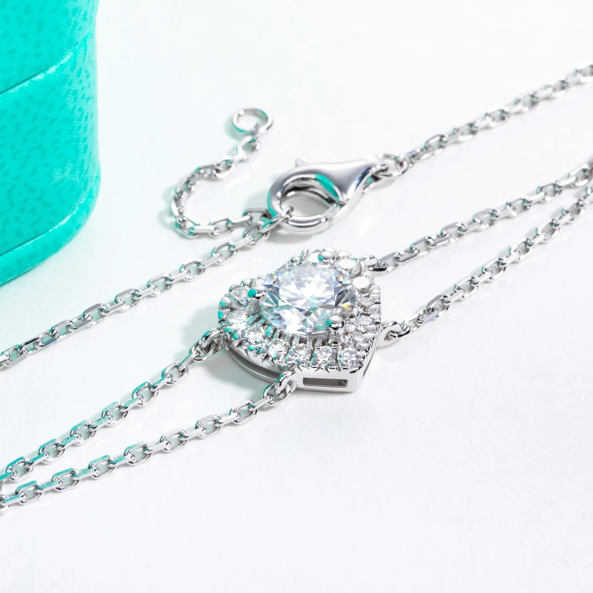 Radiant Heart Moissanite Halo Set