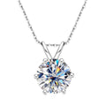 Moissanite V-Prong Solitaire Necklace