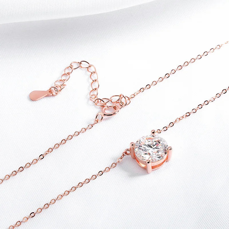 Luna Spark Moissanite Solitaire Necklace