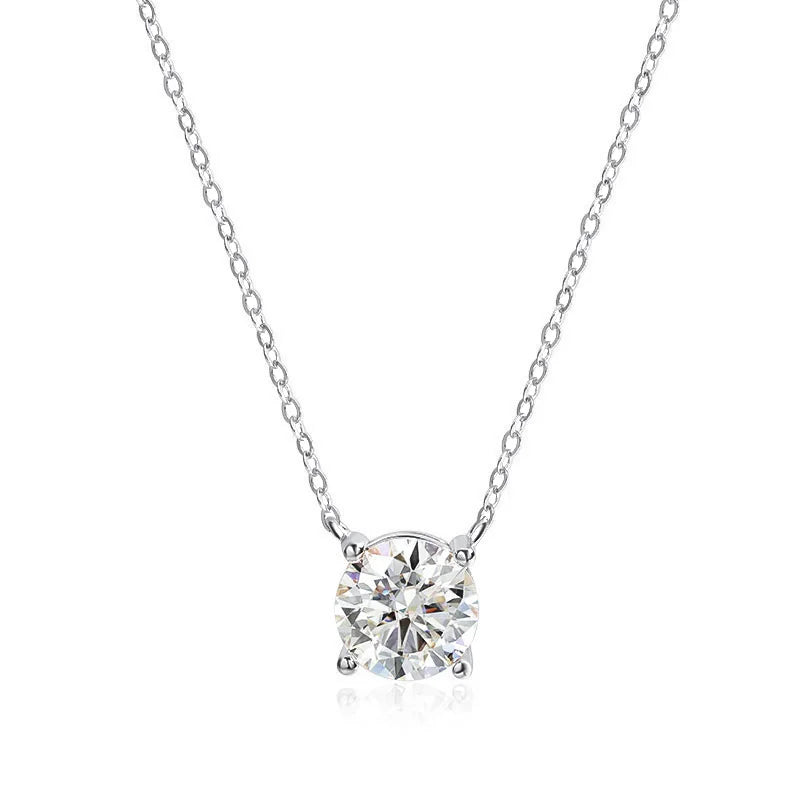 Luna Spark Moissanite Solitaire Necklace
