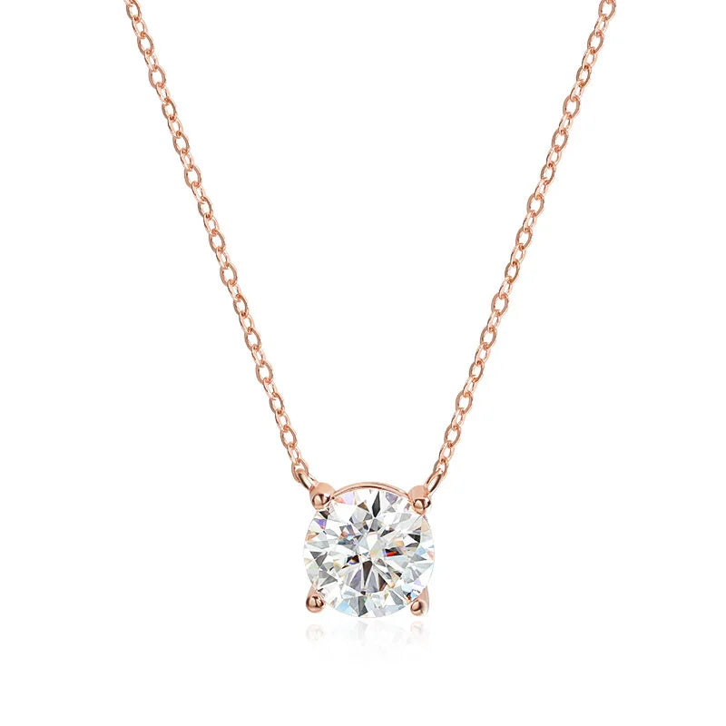 Luna Spark Moissanite Solitaire Necklace