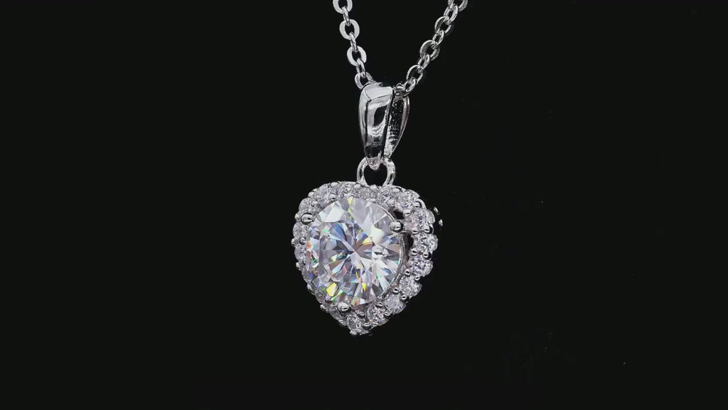 Radiant Heart Moissanite Halo Set