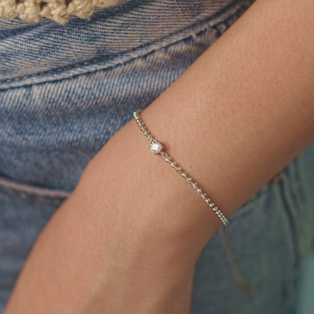 Moissanite Solitaire Tennis Bracelet