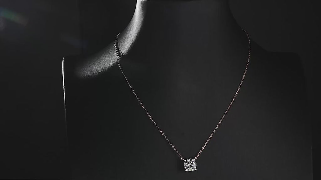 Luna Spark Moissanite Solitaire Necklace