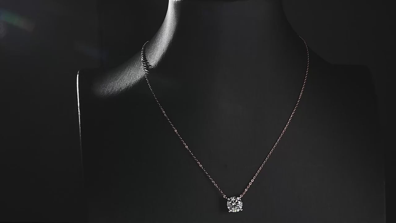 Luna Spark Moissanite Solitaire Necklace