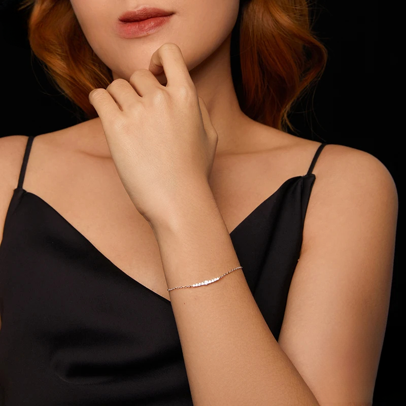 Moissanite Bar Bracelet