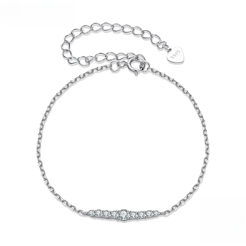Moissanite Bar Bracelet